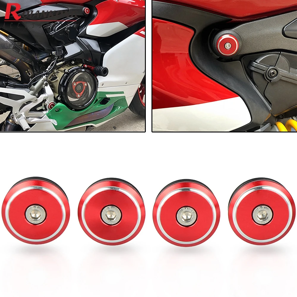 For Ducati STREETF.R/SUPERBIKE Panigale V4 S 2018 2019 2020 CNC Aluminum Motorcycle Frame Hole Cap Cover Plug Bolt Protector