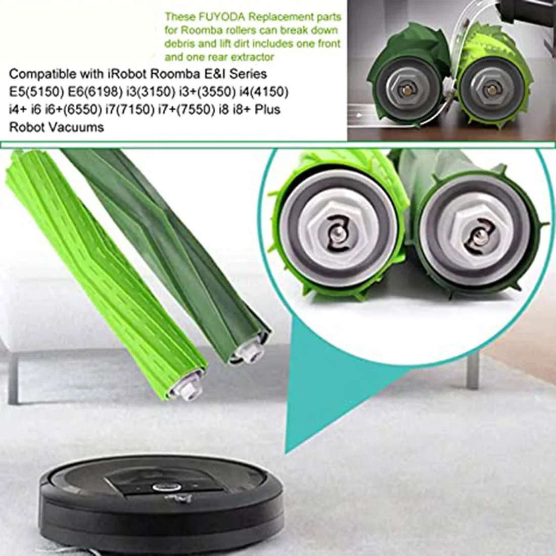 5 Satz Rollen bürsten Ersatzteile kompatibel für irobot roomba i3 i3 i6 i7 i7 e5 e6 e7 Staubsauger zubehör