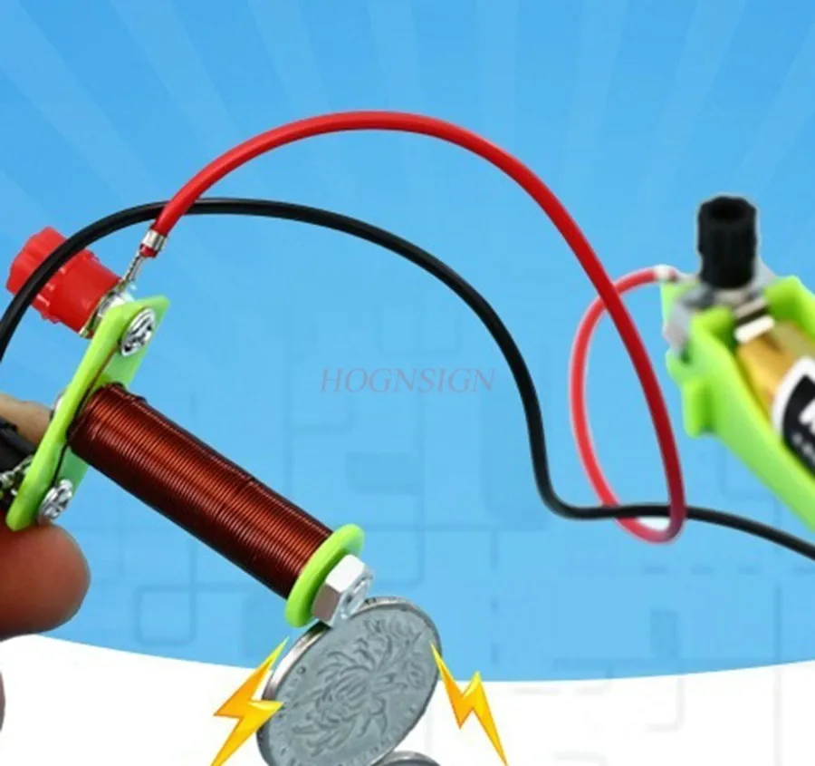 

Образовательные наборы по физике для детей, сделай сам, электрический магнит, эксперимент, материал, наука