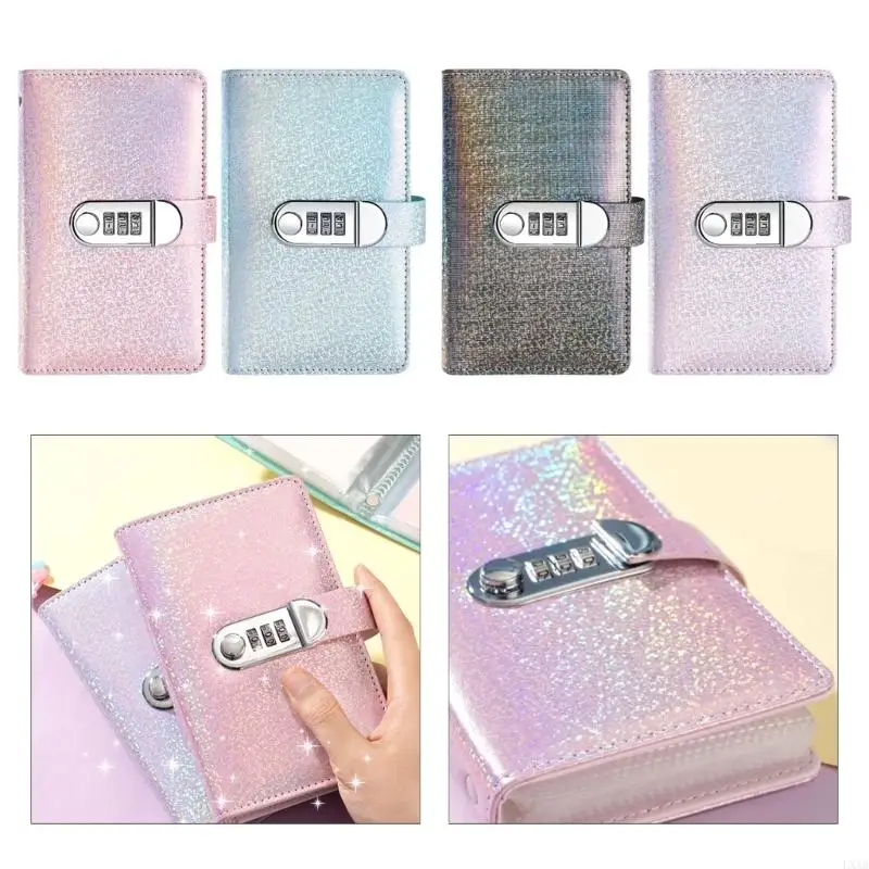 

LXAA-органайзер для наличных с паролем и 50 прозрачными карманами. Портативная книга для экономии денег для квитанций и