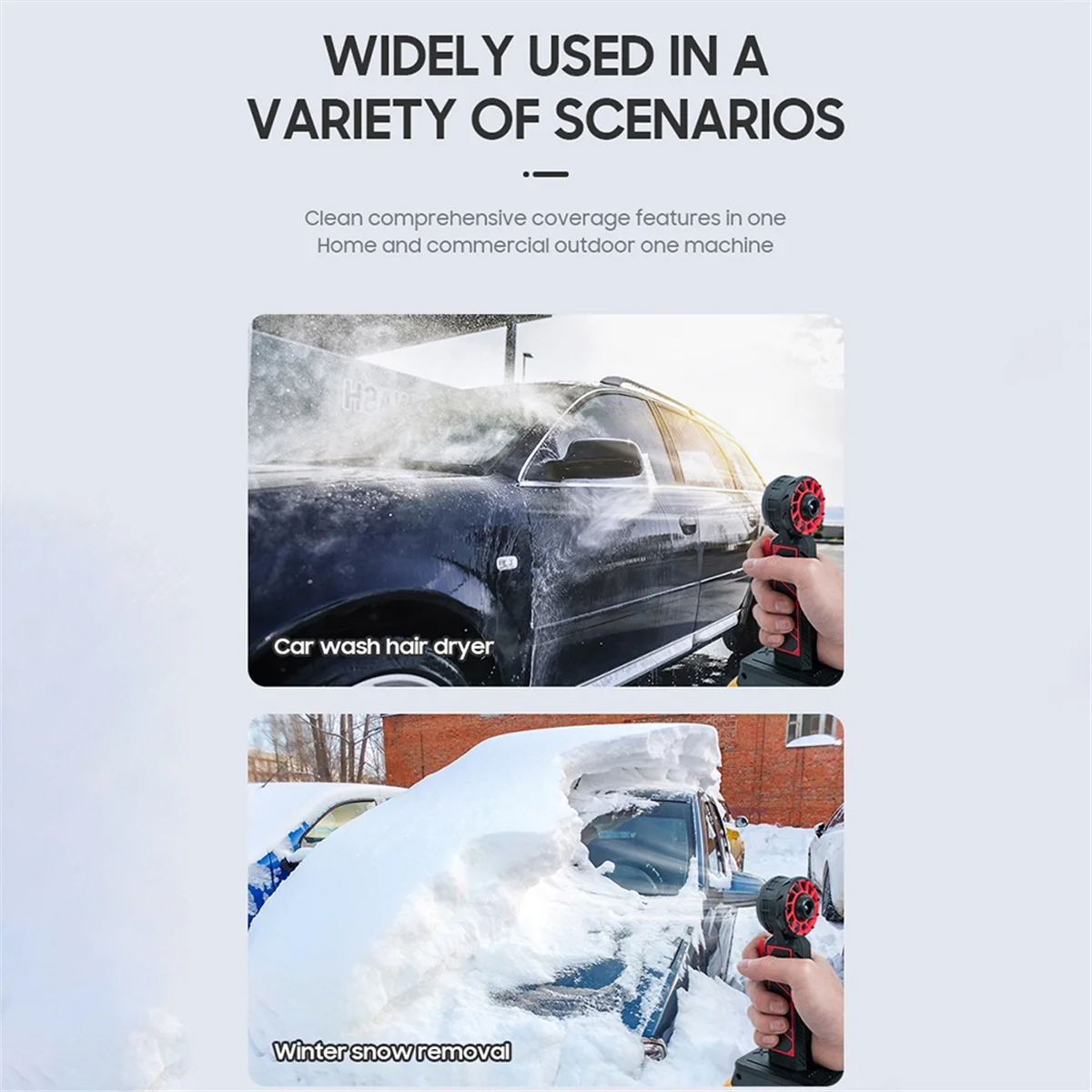 AD41-Mini ventilador Turbo Jet Motor sin escobillas ventilador de conducto de alta velocidad ventilador Turbo violento portátil eliminación de nieve uso de batería para