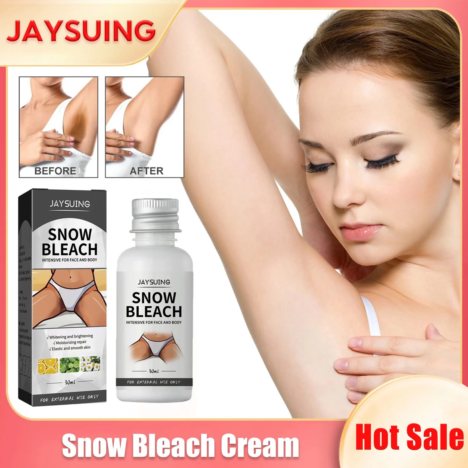 

Snow Bleach Cream Moisturizing Brightening Underarm Black Spots Lightening Dark Intimate Parts Whitening Joint Melanin Cream