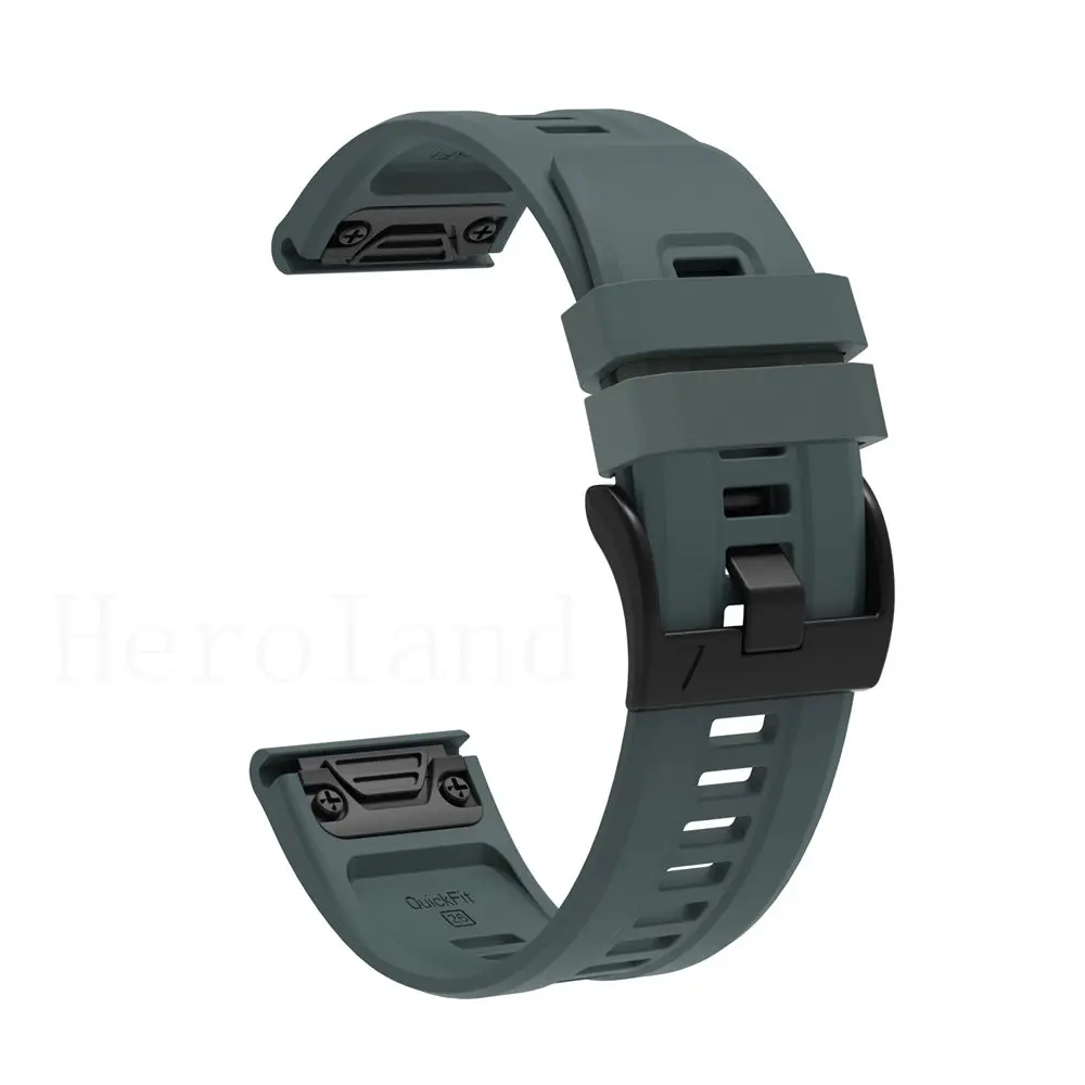 26mm Sport Silicone WatchBand Strap For Garmin Fenix 7X 6X 6XPro 5X Easyfit Wriststrap For Garmin Fenix 3 HR Band Quick Release