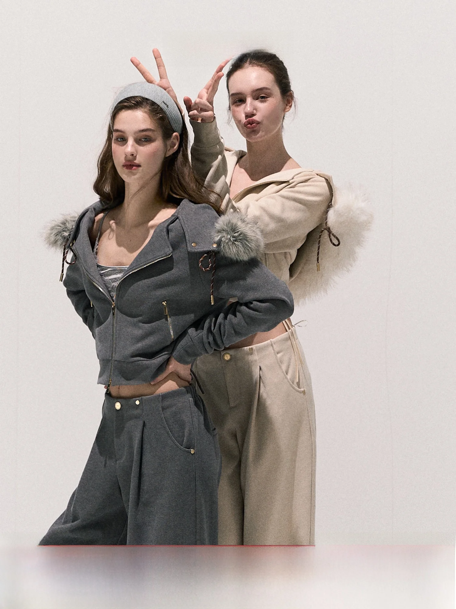 

OAKMOO Basic Wool Blend ort Coat with Fur Collar Slim Fit Hooded Warm Women's Casual Sle Faion Outerwear