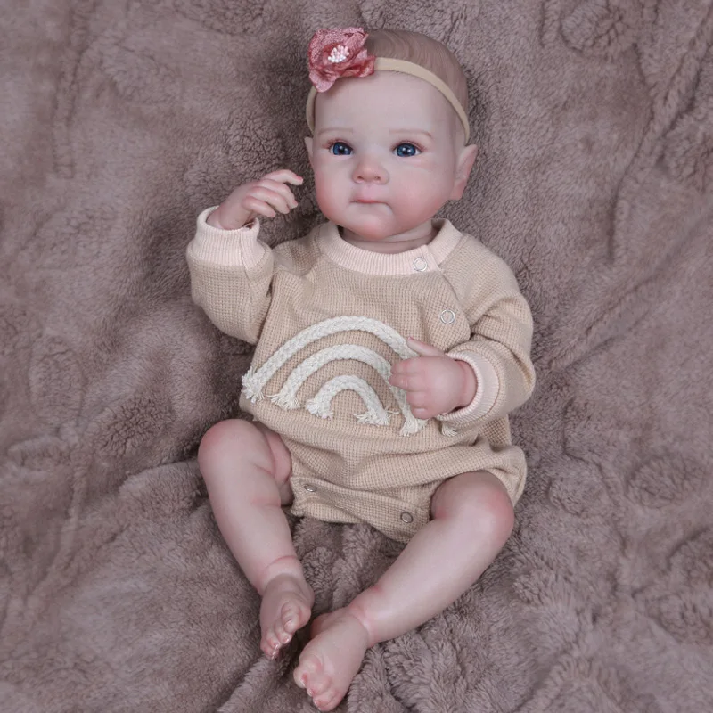 Bebe Reborn Girl Full Body Doll 18 inch Collectible Levensechte realistische kunst Reborn Dolls mu putaas bebés reborn origineel