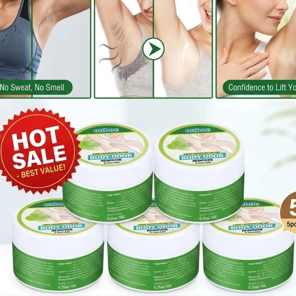 1/2/3pcs Natural Extract Plant Underarm Deodorant Cream Body Odor Remove Cream Underarm Bad Smell Sweating Removal Cream