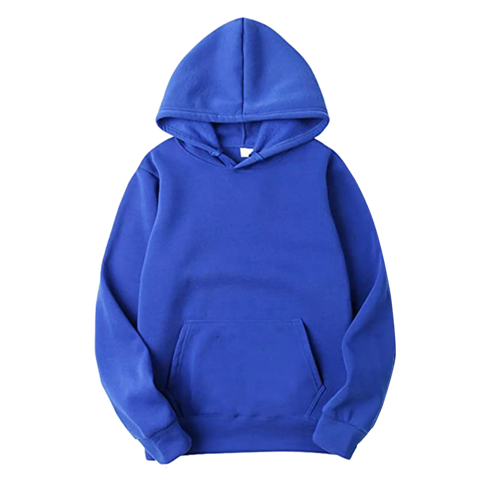 Men's and Women's Solid Color Pocket Hoodies Sports Fitness Sweatshirts Fashionable Casual Pullovers Multi Color New in Hoodie