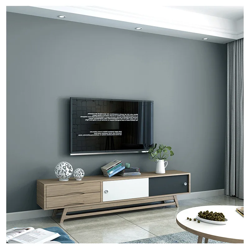 Cement Gray Light Gray Wallpaper Premium Dark Gray Modern Minimalist Nordic Solid Color Plain Background Wall Paper