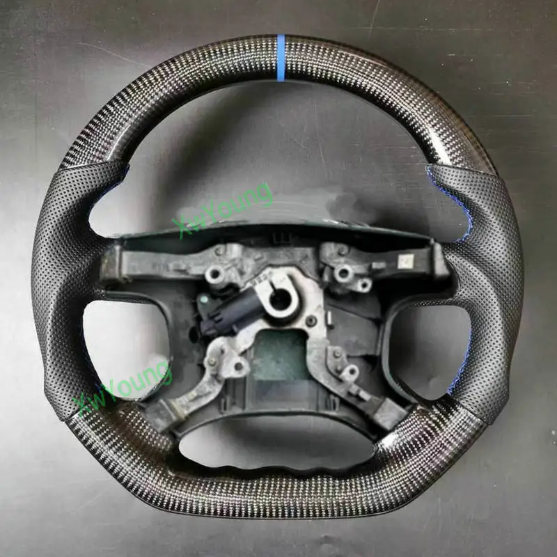 For Mitsubishi Pajero V65 V68 V73 V75 V77 V78 100% Real Carbon Fiber Leather Steering Wheel