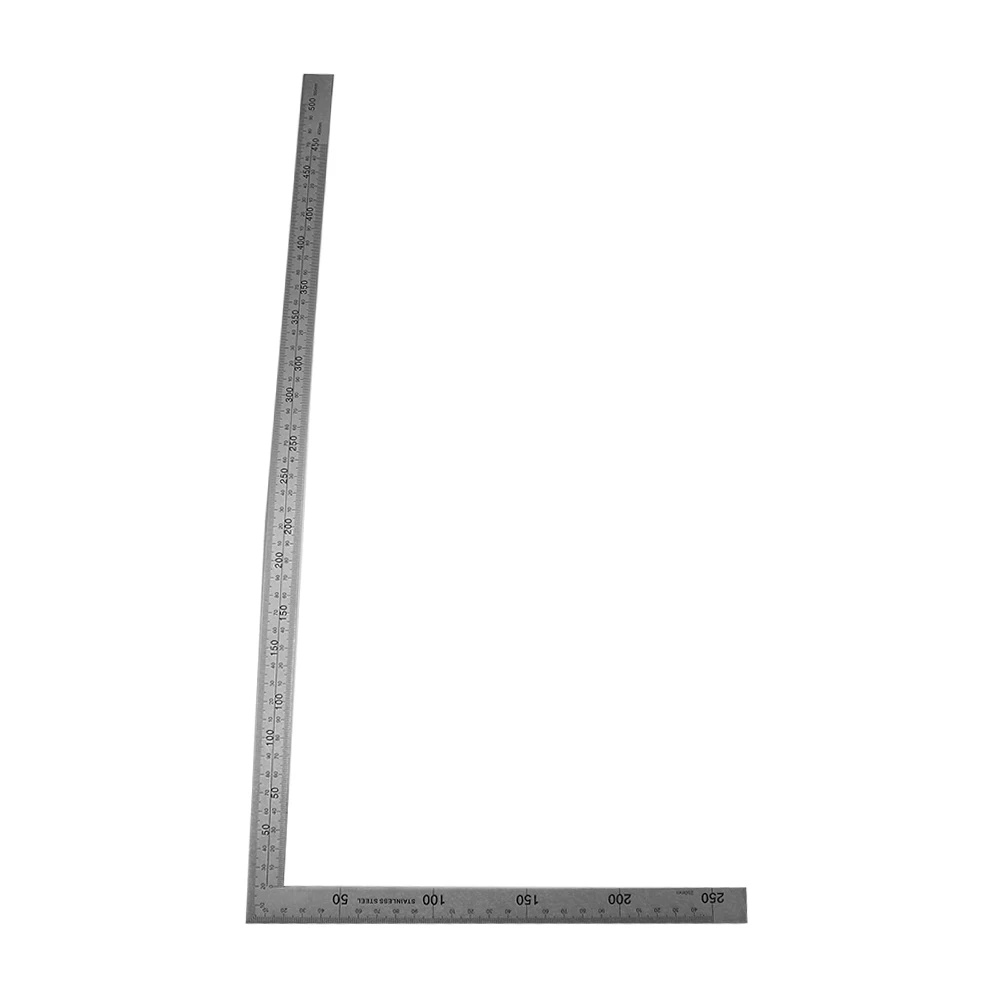 

Office Stainless Steel Metal School Supplies Measuring Tool Straight Ruler 90 Angle Ruler L Shape Ruler 90 Degree Ruler