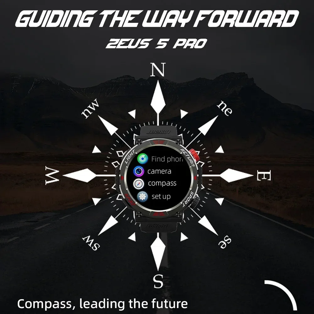 ساعة ذكية جديدة بمصباح يدوي LOKMAT، 50 متر مقاومة للماء BT للمكالمات، رمز جمع Ai Voice Fitness Tracker Smartwatches للهاتف