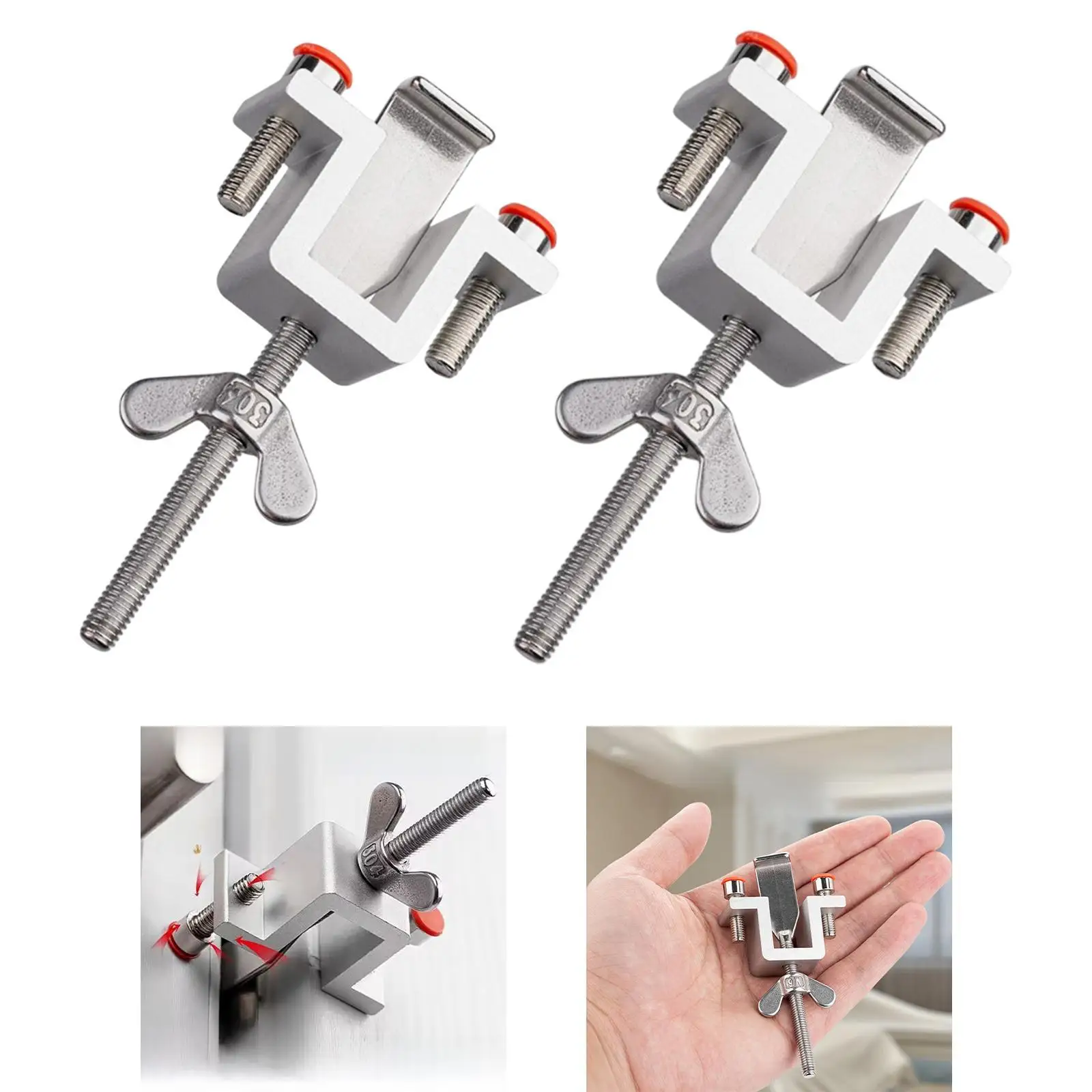 Portable Door Lock Adjustable Easy to Install Versatile Compact Security Door Lock for Apartment Travelers Traveling School Home