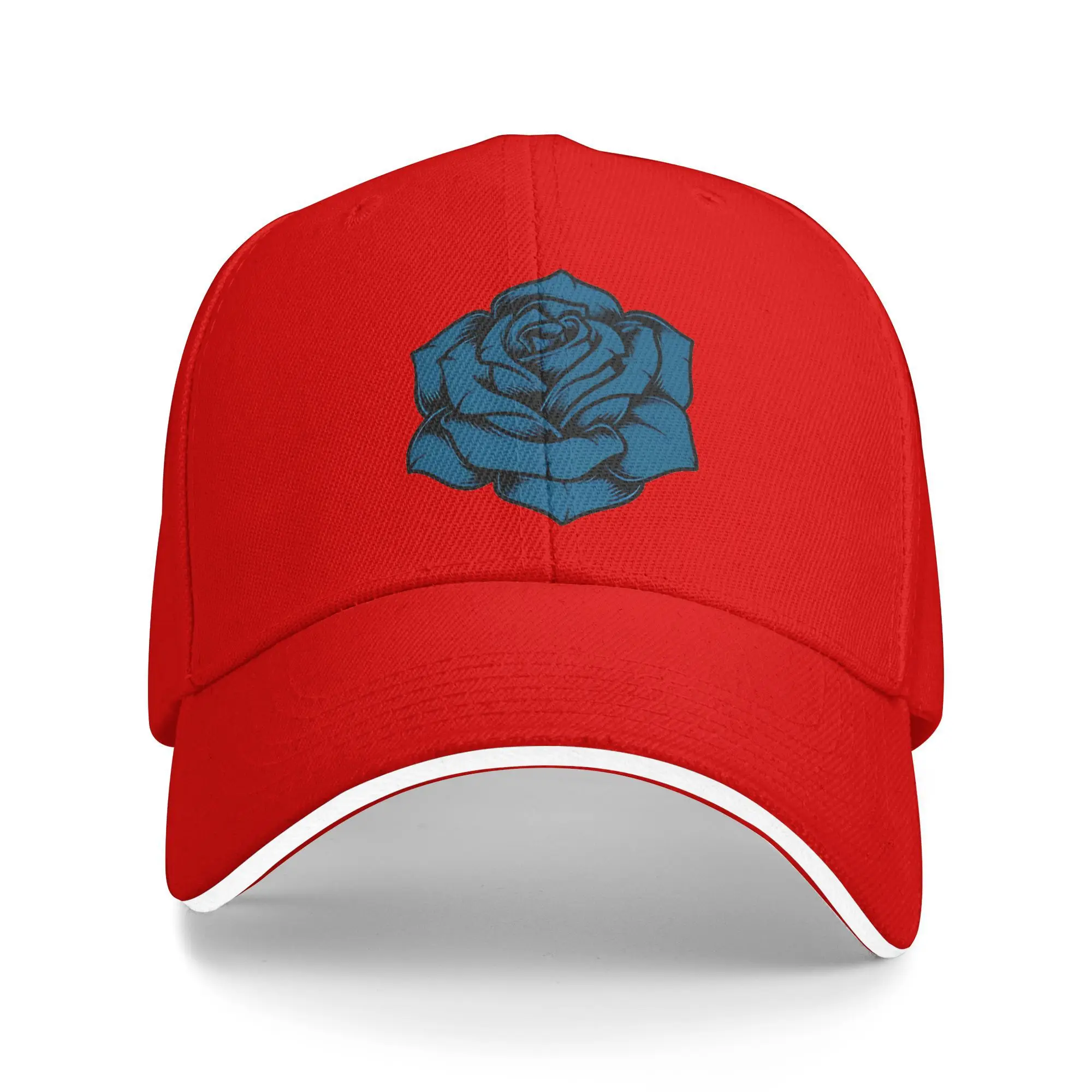 Ado Blue Rose Casual Baseball Cap Outdoor Sports Trucker Hat