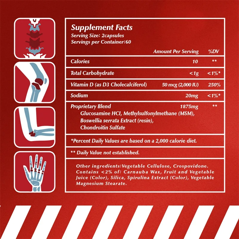 Advanced Glucosamine Chondroitin MSM - Joint Health, Joint Function Support, Bone Strength, Cartilage Repair