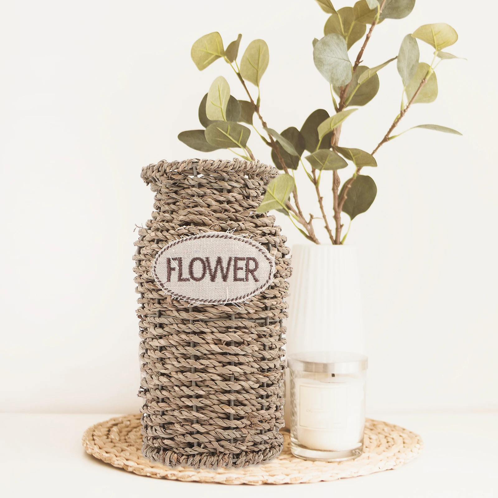 

Rattan Texture Suitable Gift Family Friends\ ： Rattan Artistic Texture Suitable Gift\ ： Rattan Woven Vase for Indoor