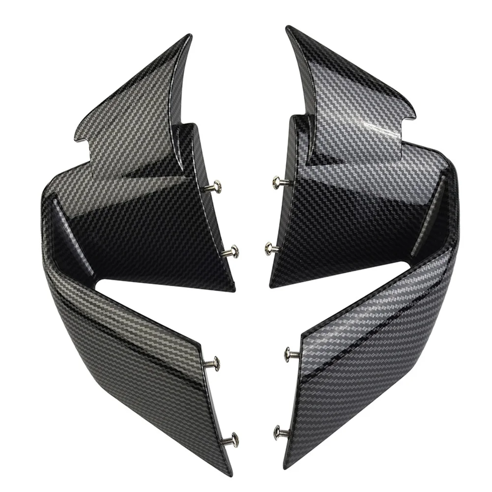 

Sporty Look Motorcycle Carbon Fiber Spoiler Motorcycle Modification 2 Pairs Kit ABS Material Easy Installation