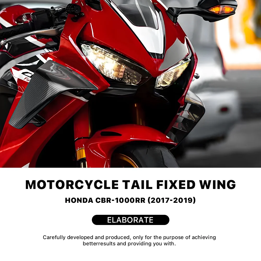 Carbon Fiber Motorcycle aerodynamic fixed wing spoiler Suitable for Honda CBR1000RR 2017-2020 side winglet ailerons fairing kit