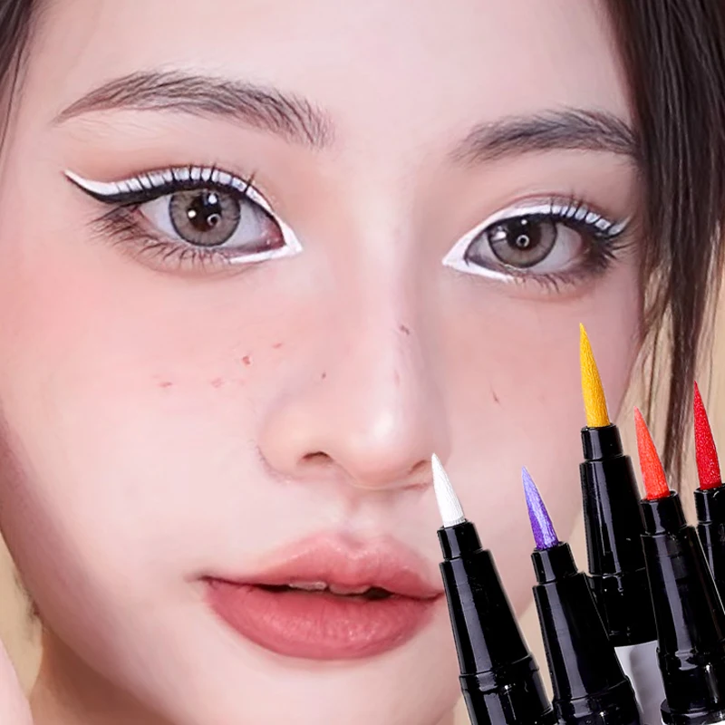 Waterproof Colored Matte Eyeliner Pencil Long Lasting Smooth Easy To Wear Blue Green White Black Eye Liner Pen Eyes Makeup Tools