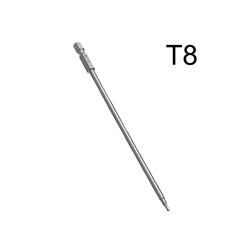 1Pc Magnetic Torx Screwdriver Bit S2 Alloy Steel 150mm Long T8,T10,T15,T20,T25,T27,T30,T40 For Electric Screwdriver