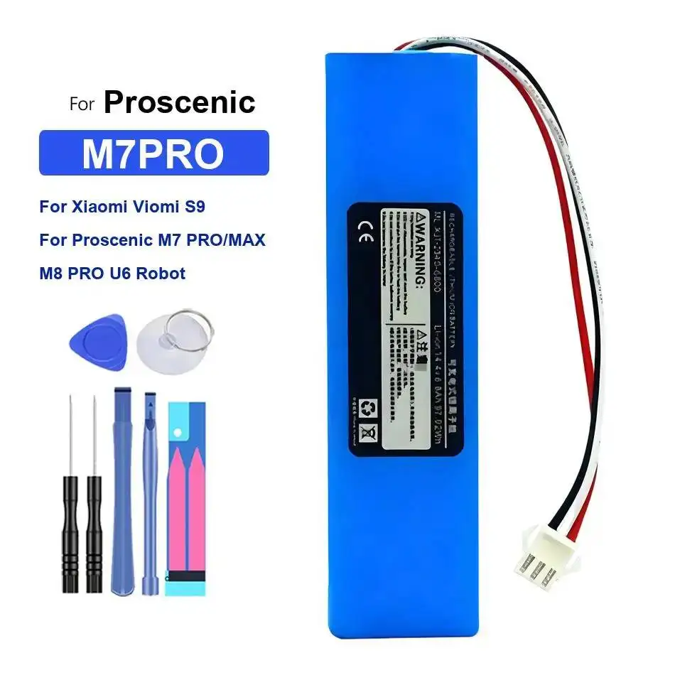 

Аксессуары для роботов-пылесосов, аккумулятор M7PRO для робота Xiaomi Viomi S9 Proscenic M7 Pro Max M8 U6