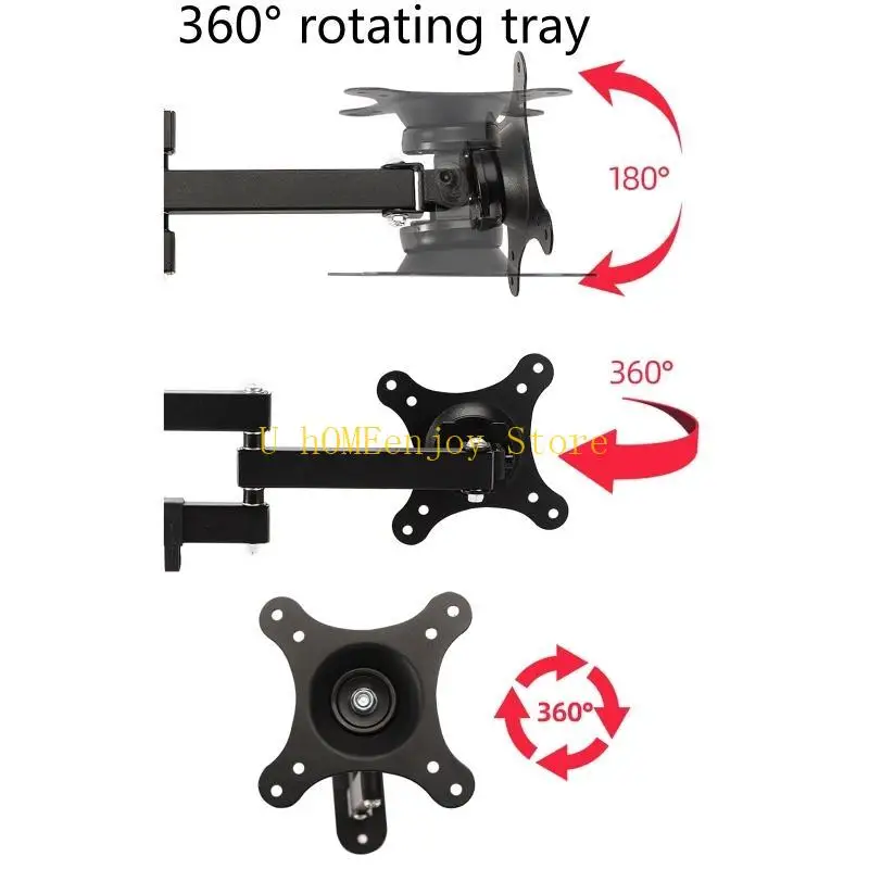 B0KF For Echo Show 15 Wall Mount Stand 360 Degree Adjustable Stand Wall Mount