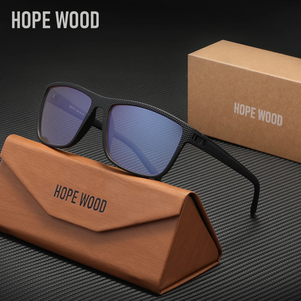 

HOPEWOOD Fashion Blue Light Blocking Glasses For Men Women Working Computer Protection Eyewear