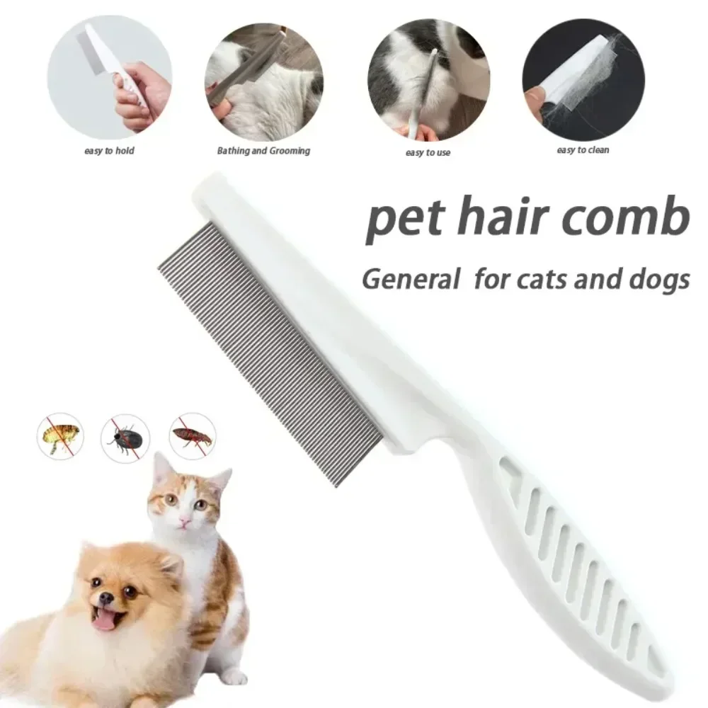 Pet Grooming Flea Comb Stainless Steel Care Comb Cat Dog Hair Brush Flea Removal Massage Comb Pet Portable Tools Accessories