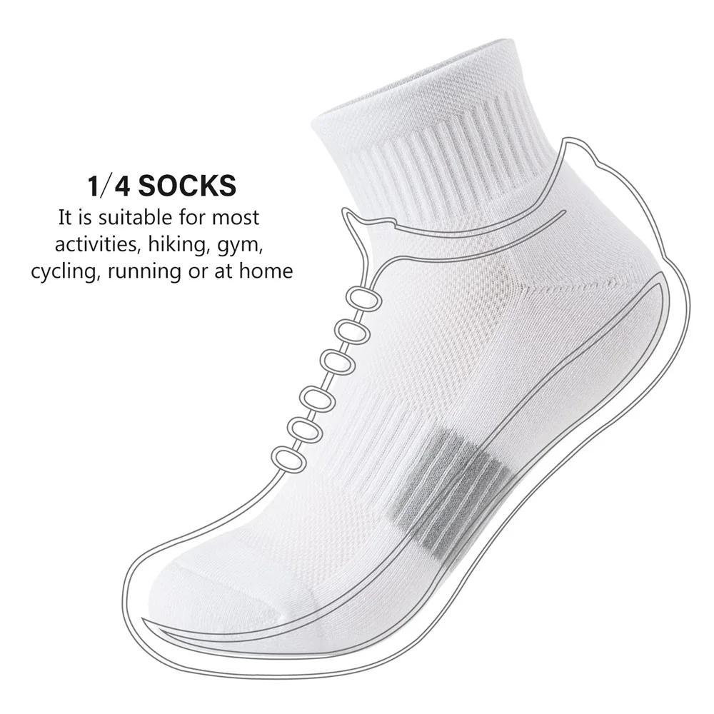 Calcetines tobilleros para mujer, atléticos, gruesos, acolchados, para correr, senderismo, corte bajo, 5 pares