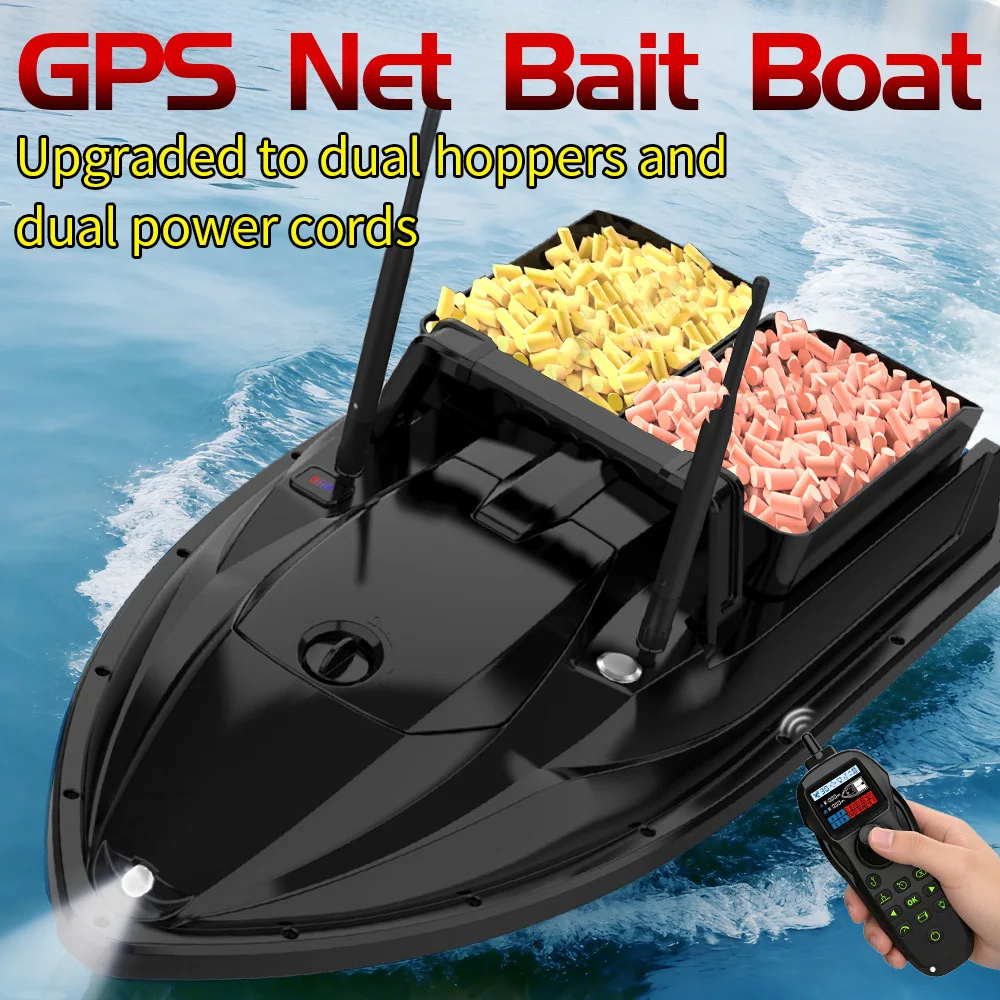 500M GPS Smart 4 Fishing Field 200 GPS Point Remote Control Fishing Nesting Boat 53CM Auto Return Cruise GPS Bait Boat Fish Tool