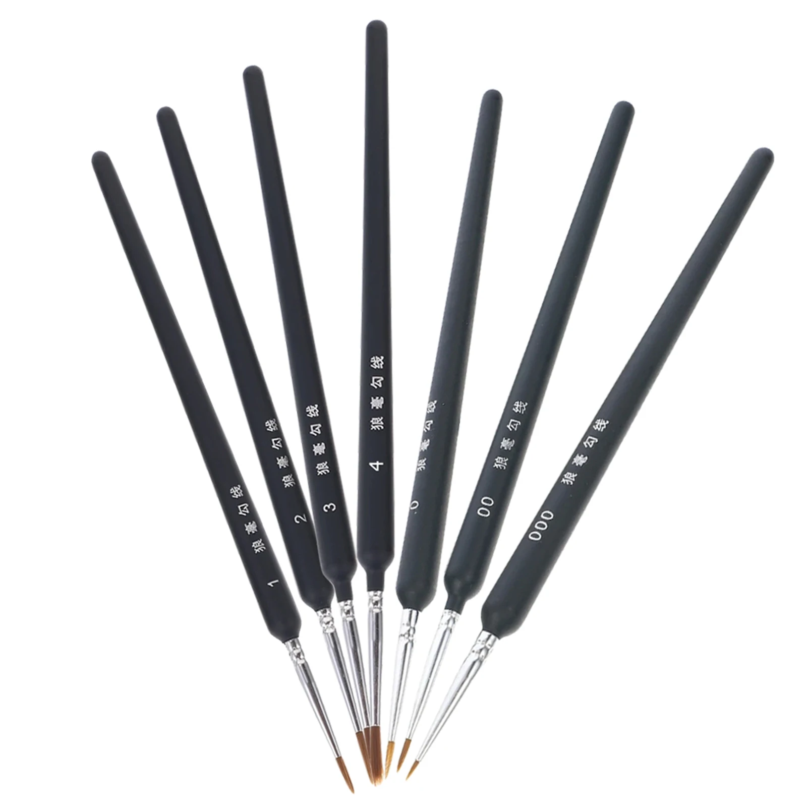 

7 Pcs Nail Art Line Pen Oil Painting Brush Traditional Chinese Water Wooden Miniature Brushes Detailing