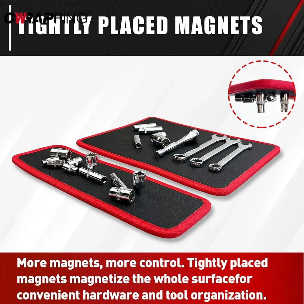 Tappetino per attrezzi magnetico Tappetino portautensili flessibile Vassoi meccanici Portatile e portaoggetti per viti e chiavi Attrezzatura ausiliaria
