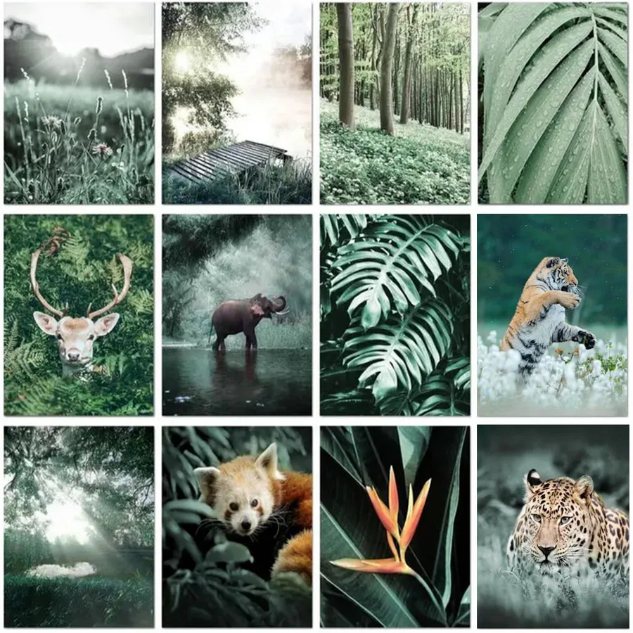 Tropical Rain Forest Landscape 2025 New Diy Diamond Painting Kits Cross Stitch Full Square Round Diamond Embroidery Mosaic Gift