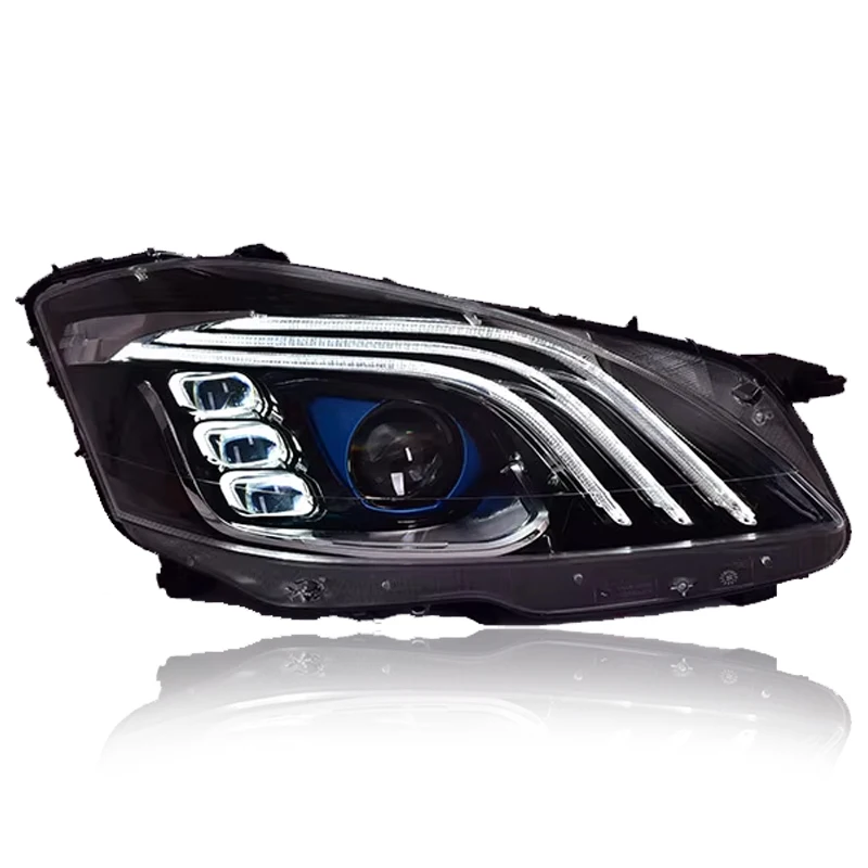 SXLL W221 faro 2006-2012 S300 S400 faro diodo emisor de luz DRL estilo de señal lente de proyector faro de modelado de coche
