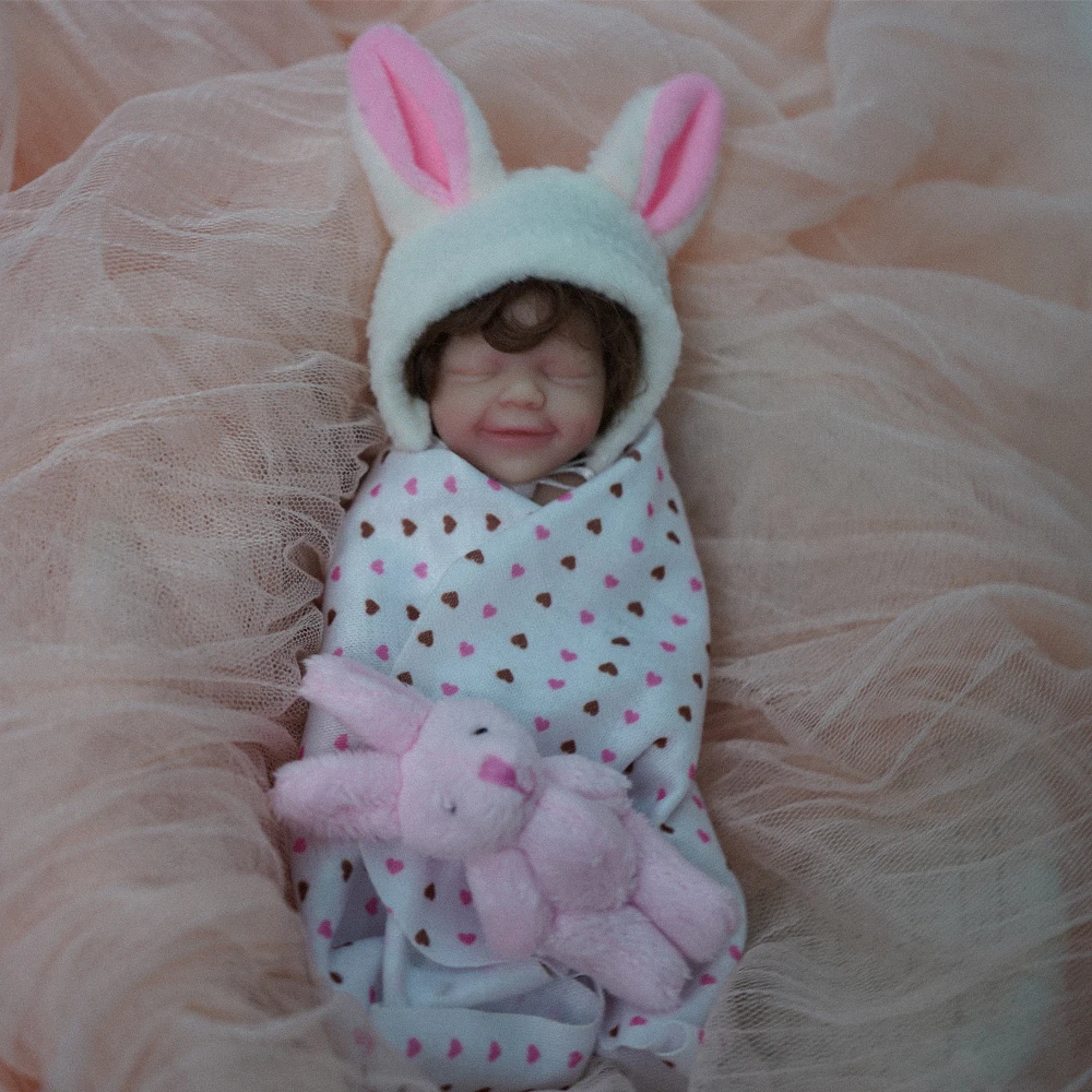 

6 Inch Soft Body Mini Silicone Baby Dolls with Real Life Tiny Baby Doll with Gifts Box & Feeding Bottle