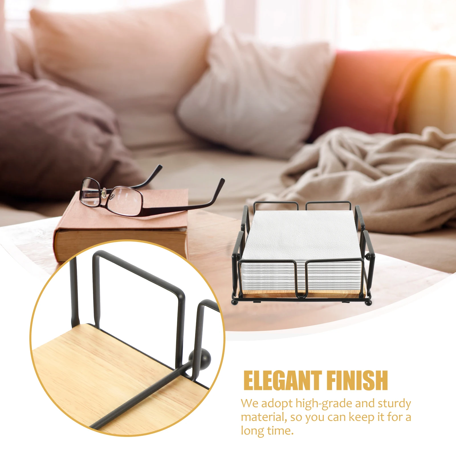 

Iron Paper Towel Holder Napkin Stand for Kitchen Bathroom Table Wood Party Hotel Housewares Storage Dispenser Decorative