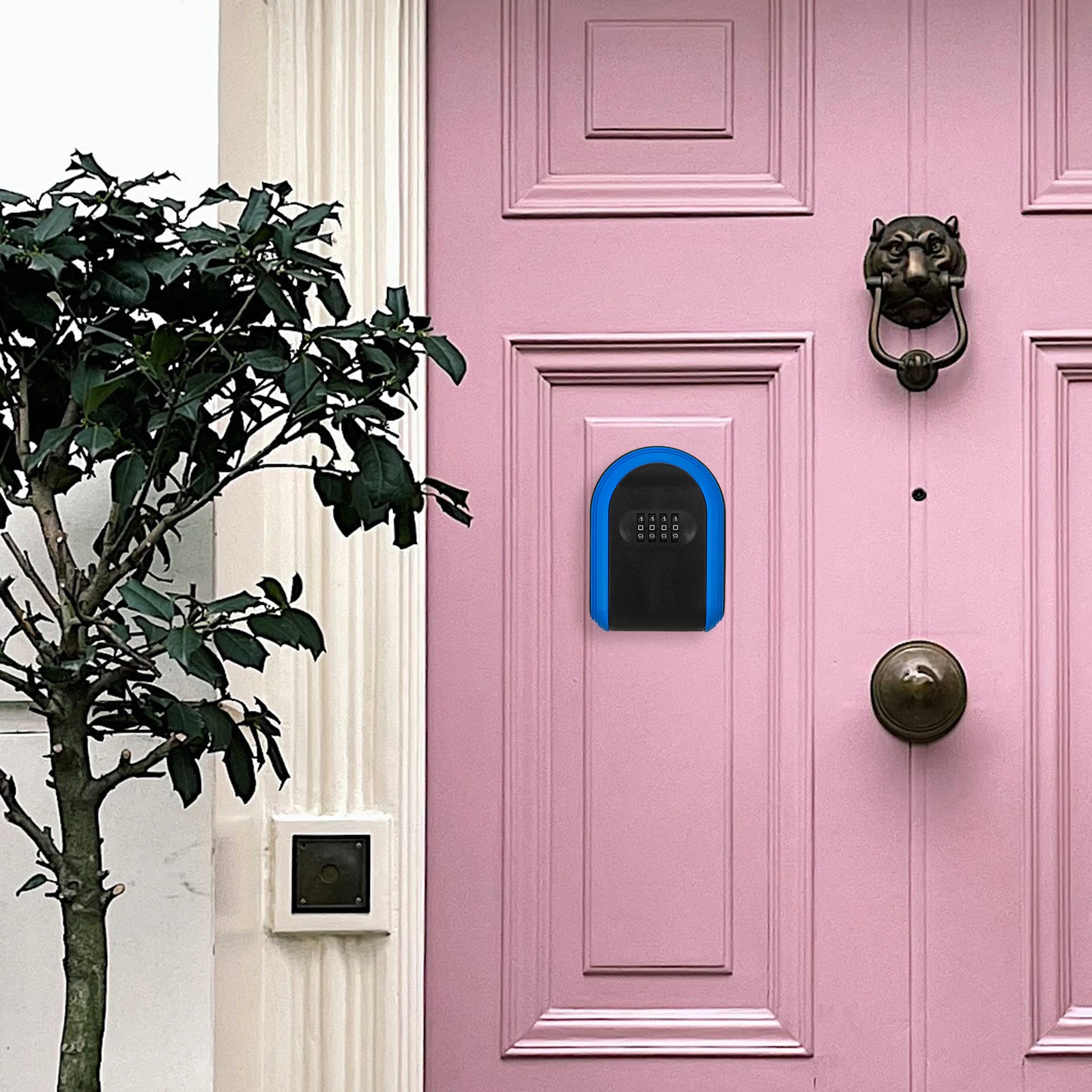 1pc Passwort Lock Key Box 4-stellige Rückstellbare Kombination Code Lagerung Wand Montiert Outdoor Key Lock-Box Für haus Wohnung