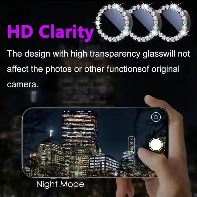 

Diamond Camera Lens Protector Ring Cover For Samsung Galaxy S26 Ultra 5G Tempered Glass Protective Film