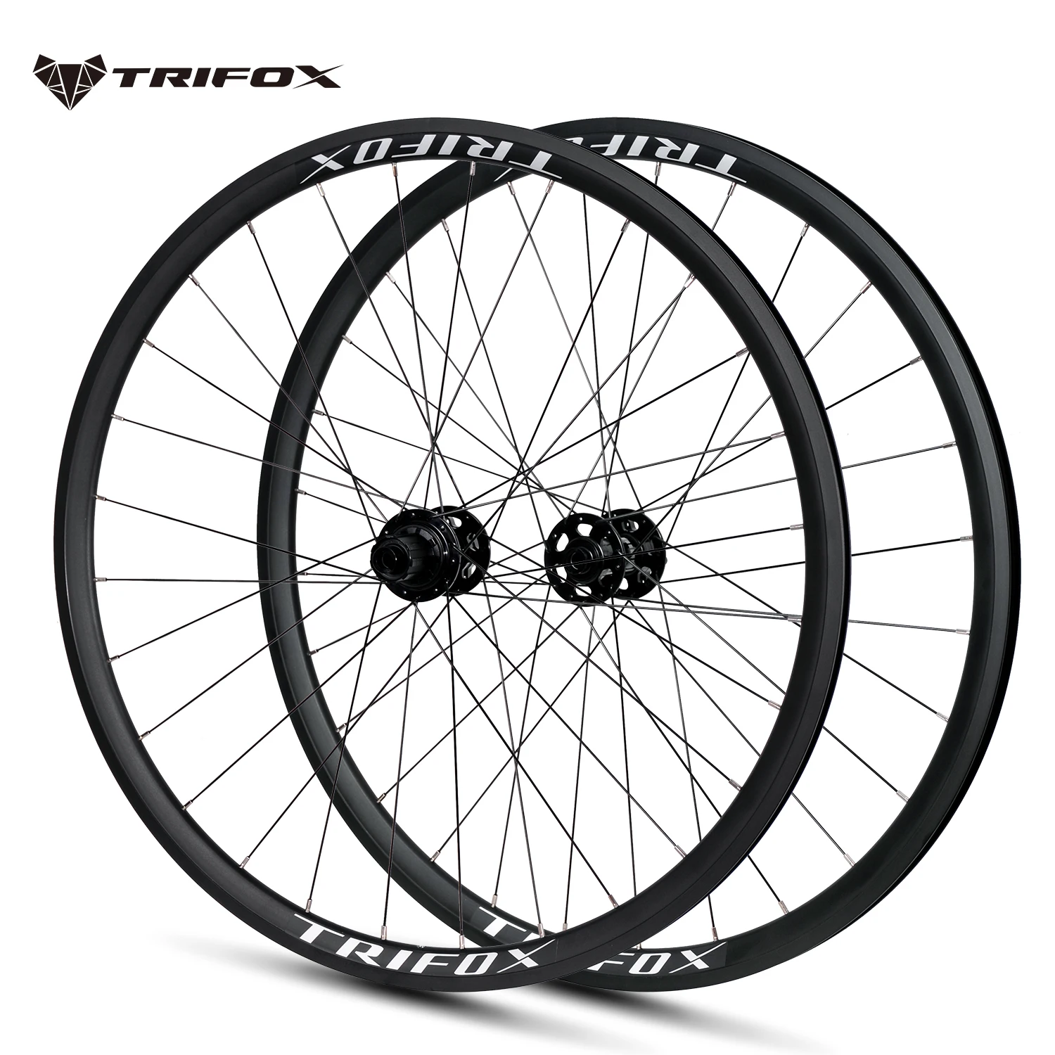 

TRIFOX Alloy Road Bike Clincher Disc Brake Wheelset 30mm Aluminum alloy Aero Wide Rim 142x12 12x100 Thru Axle Bicycle Wheel