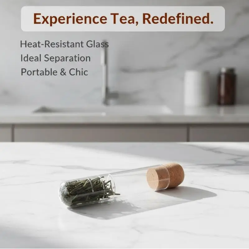 Creative Heat Resistant Glass Tea Infuser Reusable Tea Filter Sieve for Office Worker Loose Leaf Spice Tea Making