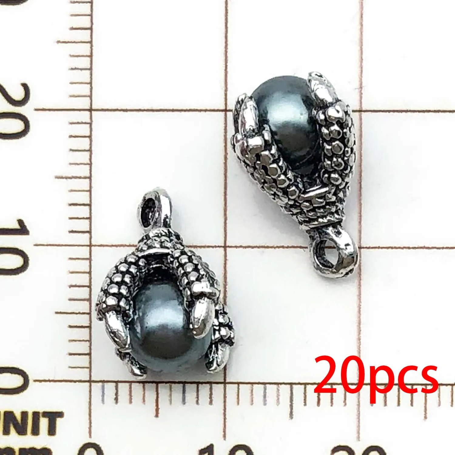 20pcs Colorful Alloy Dragon Claw Charms