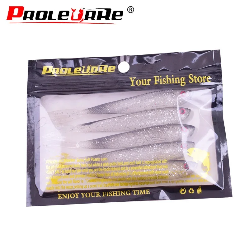 5Pcs Fishing Soft Lures 7.5cm/10cm 1.8g/4.3g Fork Tail Grub Artificial Soft Bait Predator Tackle Soft Fishing Worm Wobbles Lure