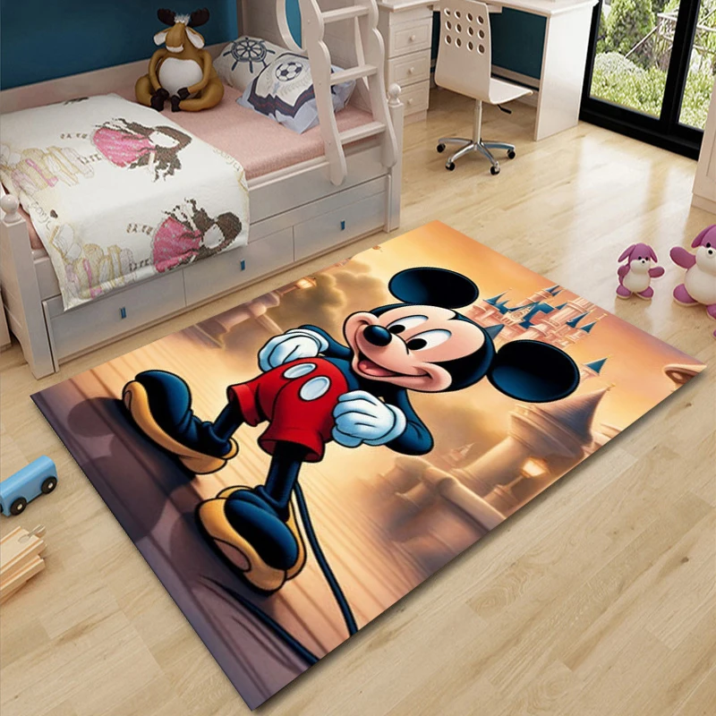 Disney Mickey Mouse tappeto antiscivolo per grandi aree tappeto per la casa soggiorno camera da letto per bambini divano zerbino Decor tappetini da