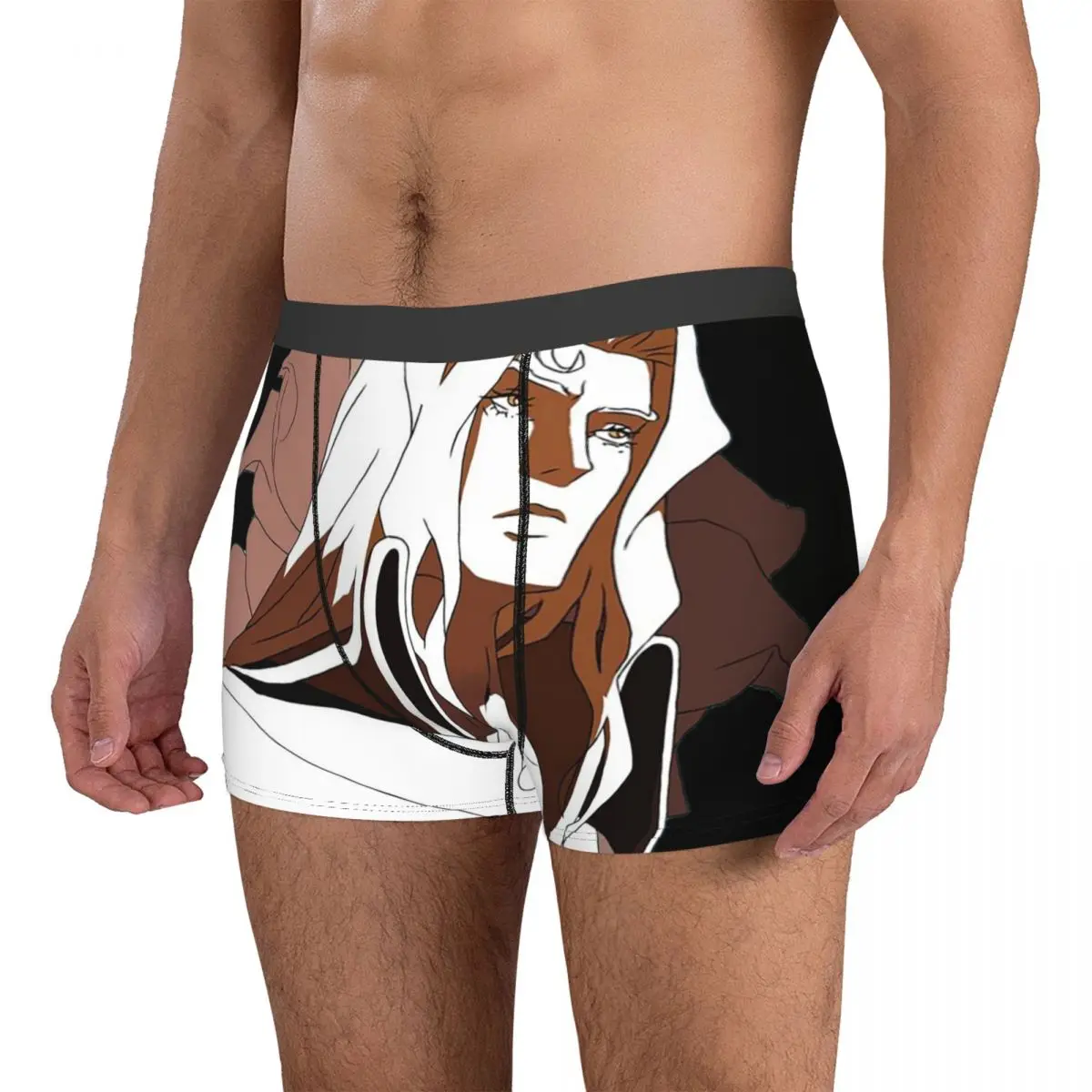 Cuecas Respiráveis para Homens, Cuecas Alucard Castlevania, Roupa Interior, Boxer Shorts, Presente de Namorado