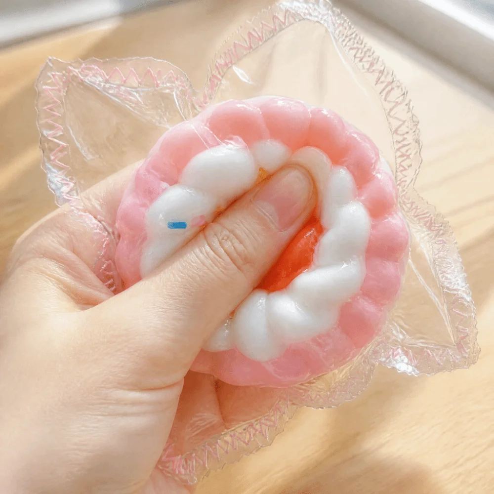 Simulated Food Cream Cake Squeeze Keychain Quick Rebound Super Soft Realistic Food Pinch Kneading Funny Slow Rebound Pendant