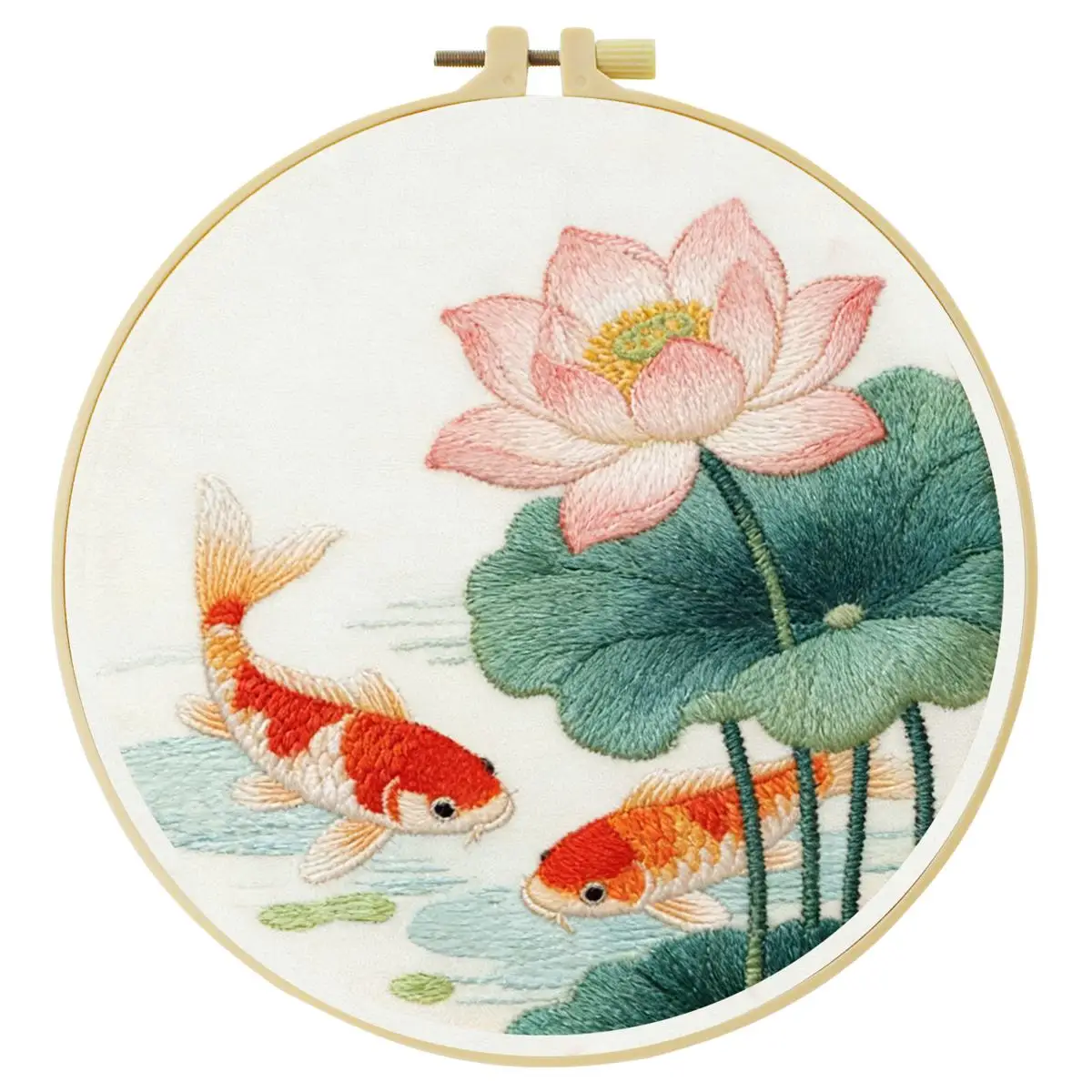 1 Stück 20X20CM/15X15CM 7,87/6,3 Zoll Goldfisch-Stickerei-Starter-Kit DIY-Kit DIY-Stickerei-Set Handarbeiten Malerei – Detail 3
