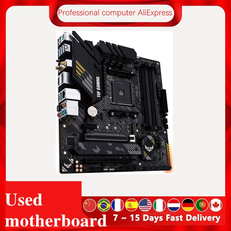 Imagem -04 - Placa-mãe Original para Jogos Asus Tuf B550m-plus Wifi Soquete Am4 Ddr4 B550 Desktop Pci-e 40 M.2 Placa-mãe Sata3