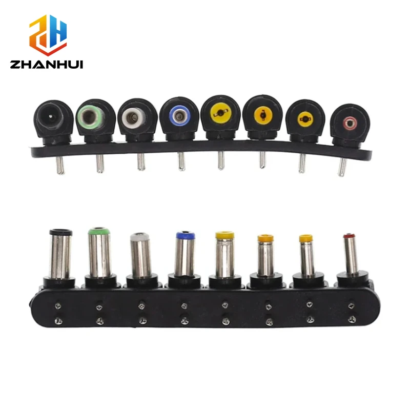 8-teiliges Universal-AC-DC-Netzteiladapter-Set - Laptop/Tablet-PC-Ladestecker-Steckverbinder-Sortiment