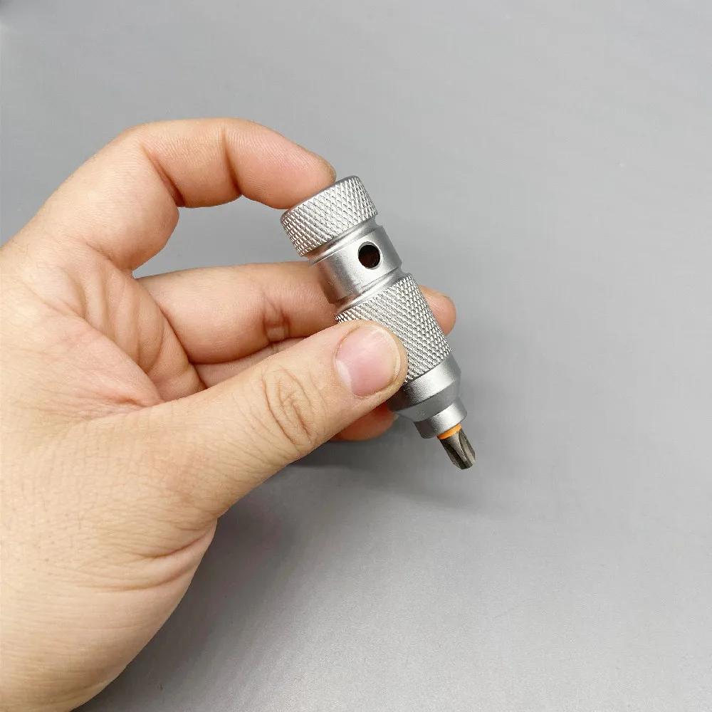 Magnetic 6.35mm precision screwdriver all-steel screwdriver handle interface 6.35 interface handle