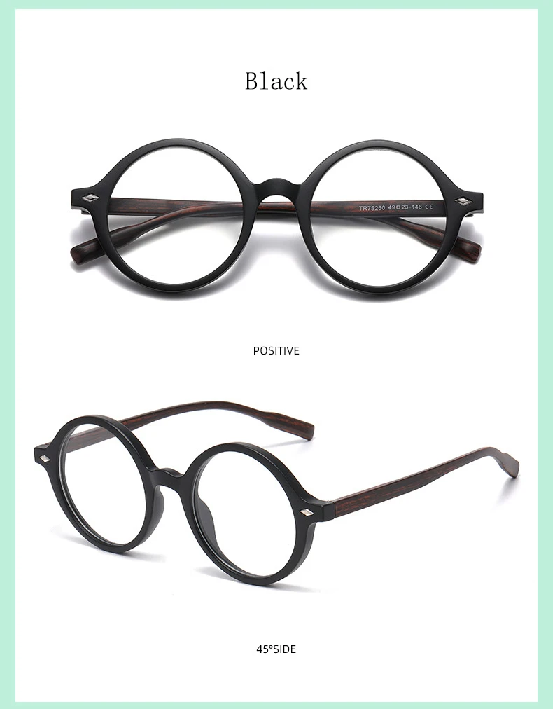Markendesign Retro Quadratische Übergroße Runde Rahmen Sonnenbrille Korrekturbrille Anti-Blaulicht Hyperopie Myopie Astigmatismus Brillen – Detail 16