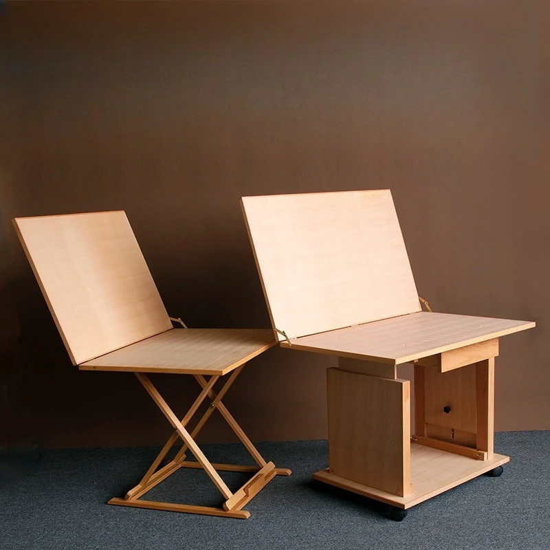 Beech Wood Still Life Table Foldable Height Adjustable Art Studio Stand for Sketch Drawing Plaster Model & Cloth Display